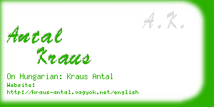 antal kraus business card